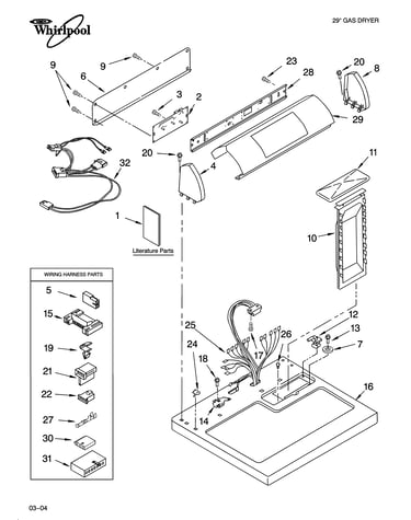 Top and console parts