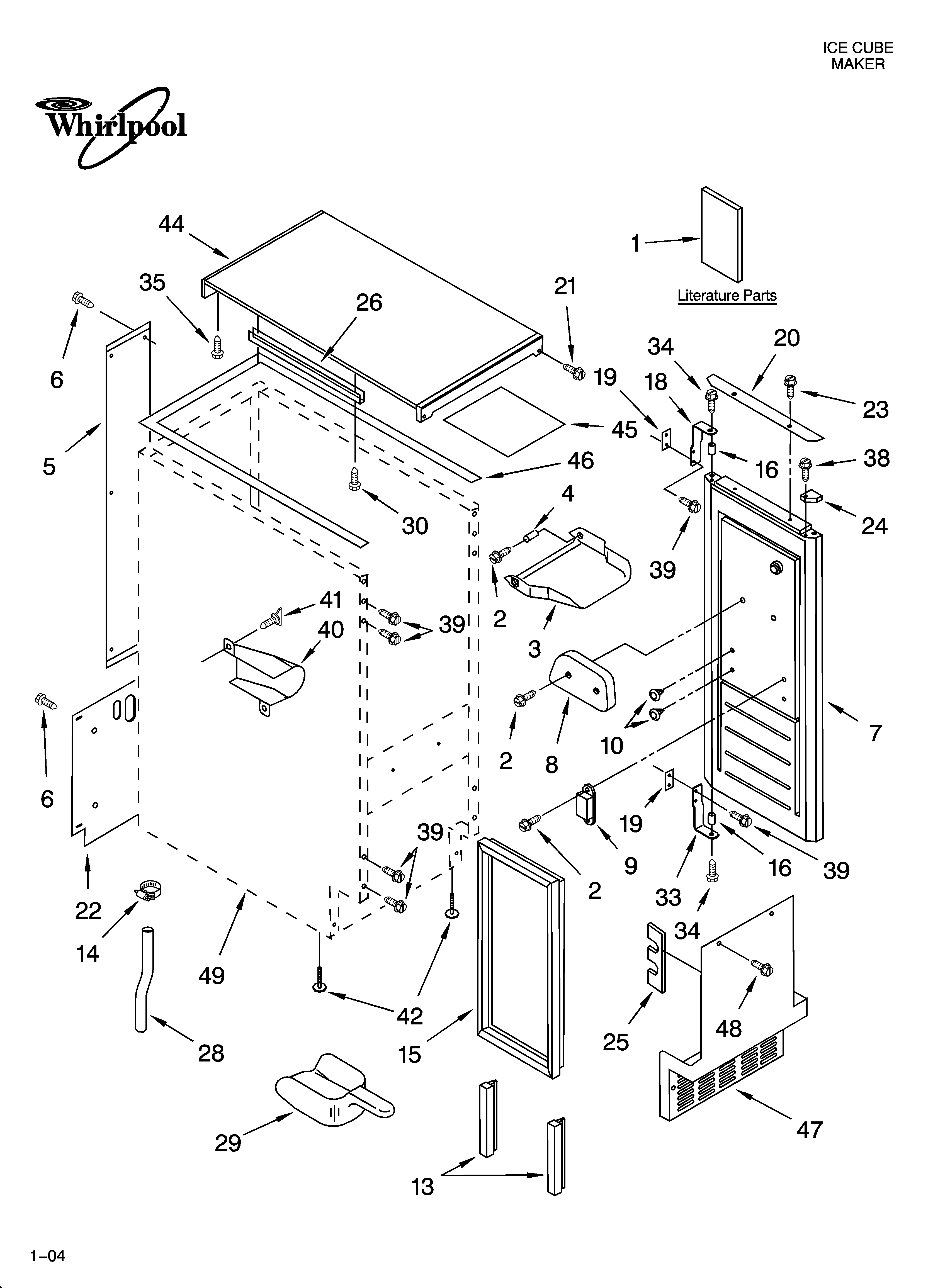 Cabinet liner and door parts