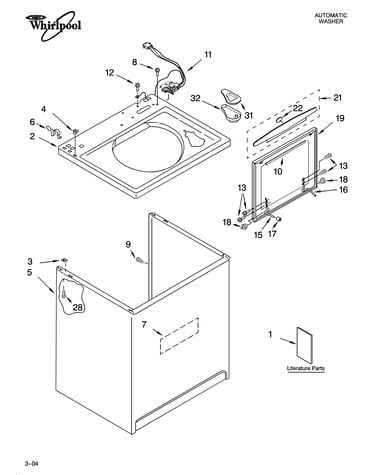 Top and cabinet parts