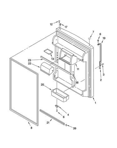 Refrigerator door parts
