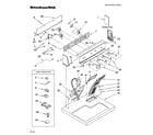KitchenAid KEYS710LQ1 top and console parts diagram