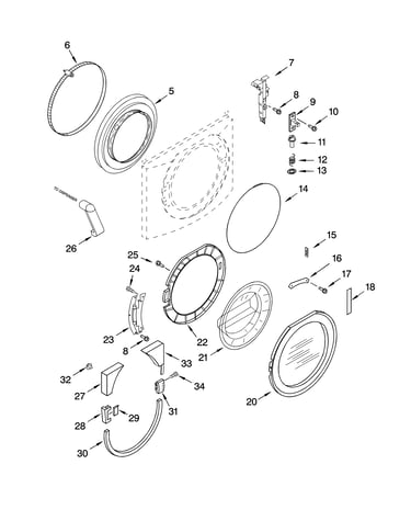 Door and latch parts