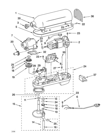 Case, gearing and planetary unit