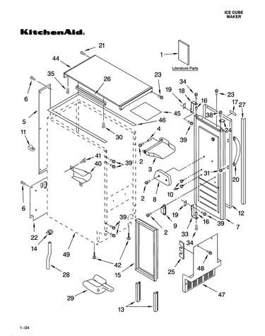 Cabinet liner and door parts