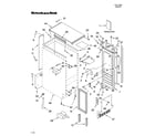 KitchenAid KUIA15NRHS6 cabinet liner and door parts diagram