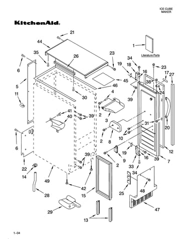 Cabinet liner and door parts