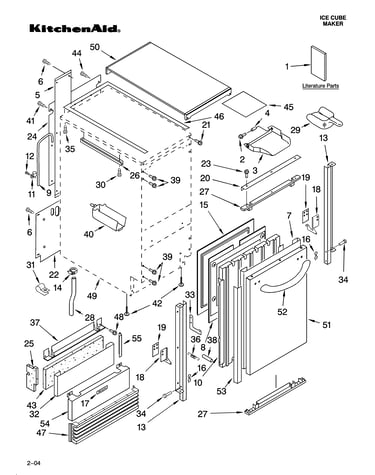 Cabinet liner and door parts