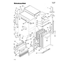 KitchenAid KUIA18PNLS2 cabinet liner and door parts diagram