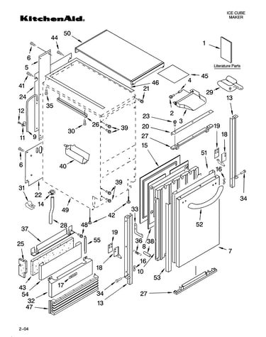 Cabinet liner and door parts