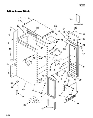 Cabinet liner and door parts