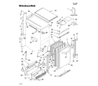 KitchenAid KUIS185JSS3 cabinet liner and door parts diagram