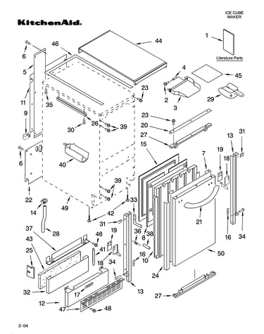 Cabinet liner and door parts