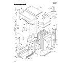 KitchenAid 8198922 cabinet liner and door parts diagram