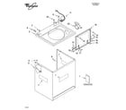 Whirlpool LSQ9110PW0 top and cabinet parts diagram