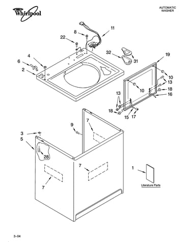 Top and cabinet parts