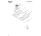 Whirlpool RF379LXMT0 cooktop parts diagram
