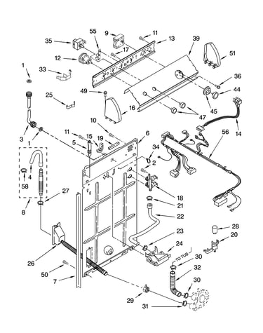 Control and rear panel parts
