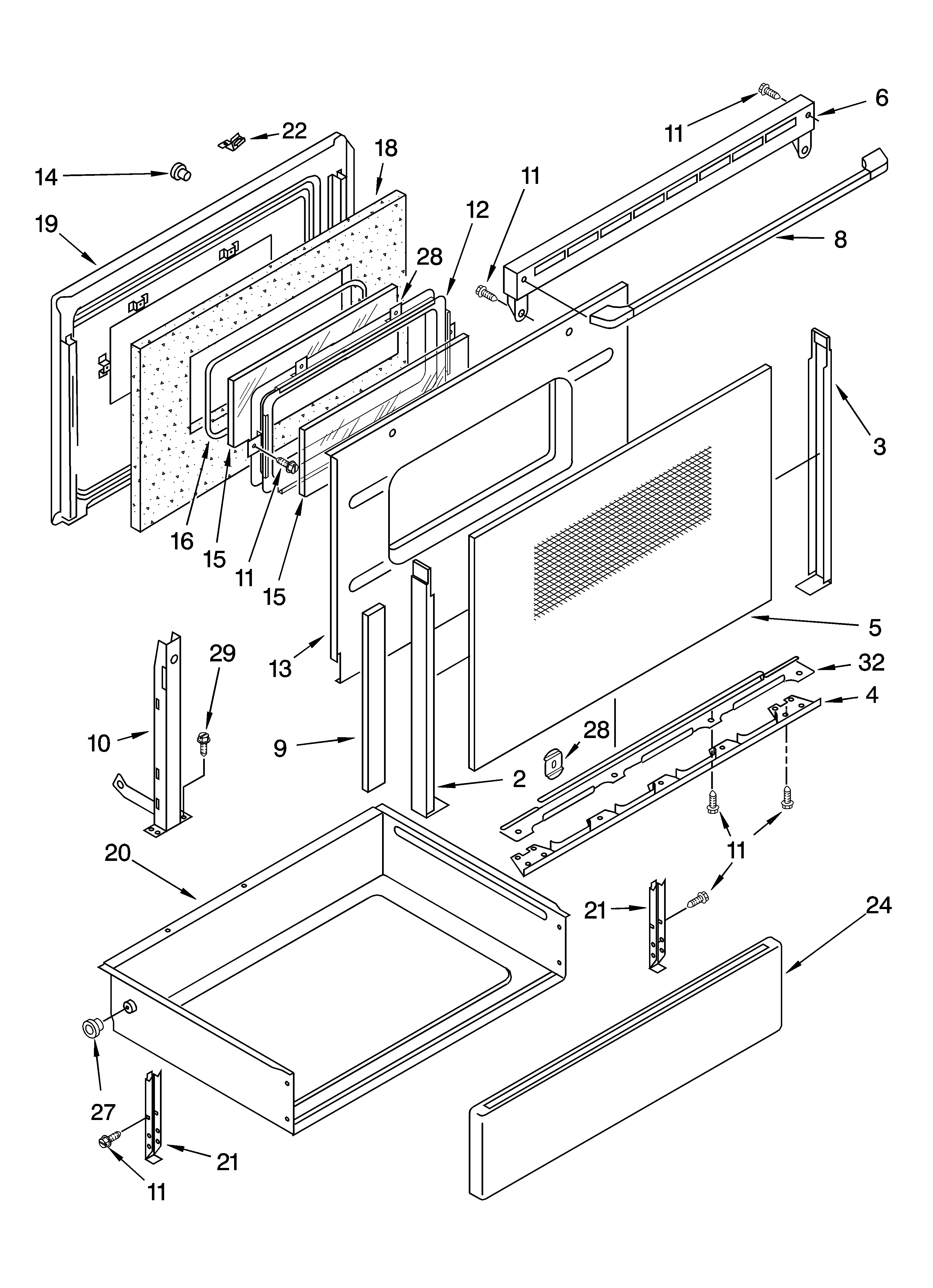 Door and drawer parts