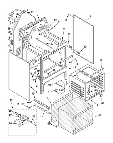 Oven chassis parts