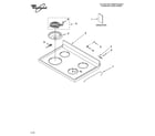 Whirlpool WERE3000PQ0 cooktop parts diagram