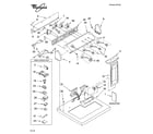 Whirlpool 7MLGR7620MW1 top and console parts diagram