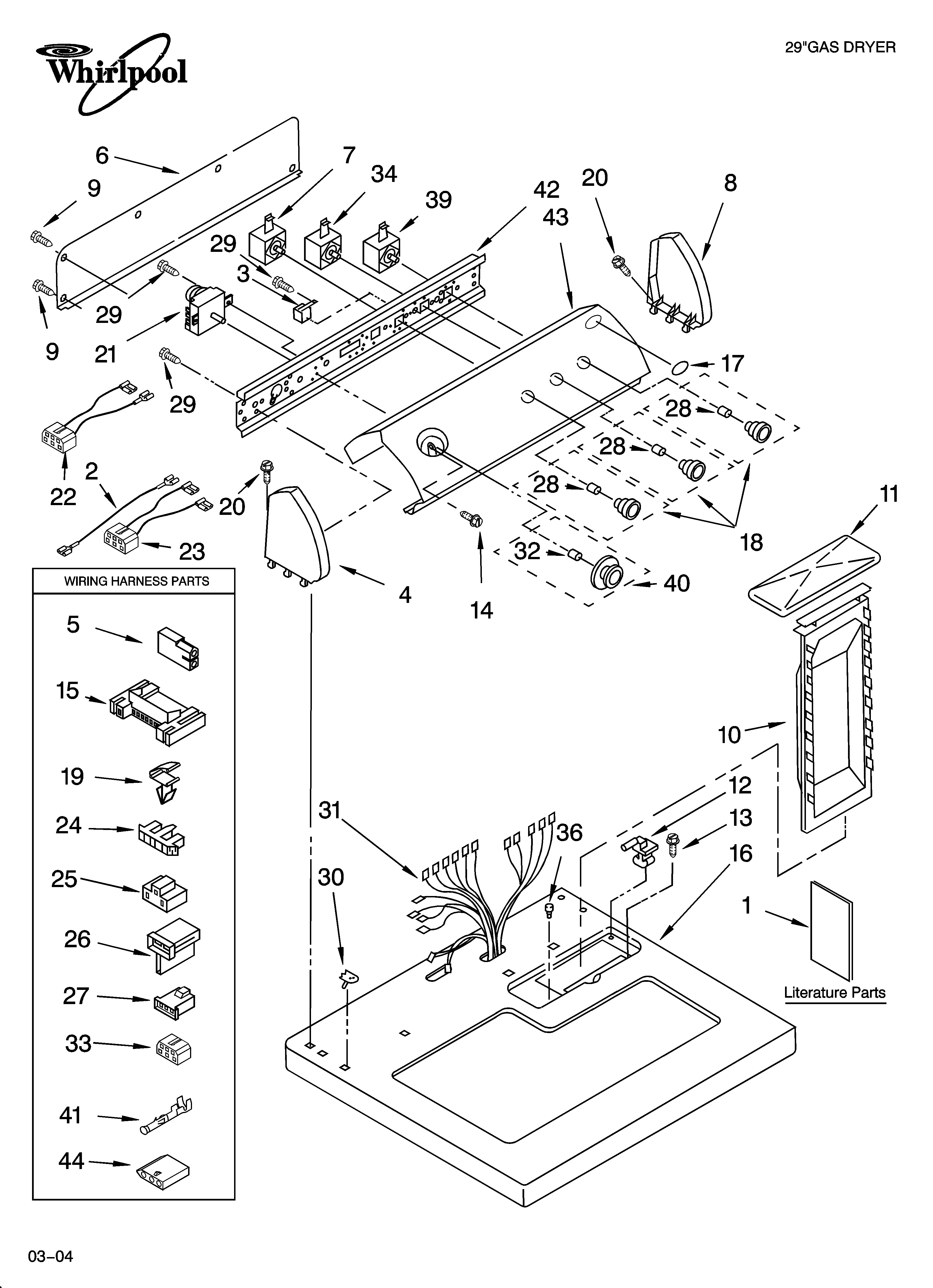Top and console parts