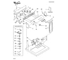 Whirlpool 7MLGR7648MQ1 top and console parts diagram