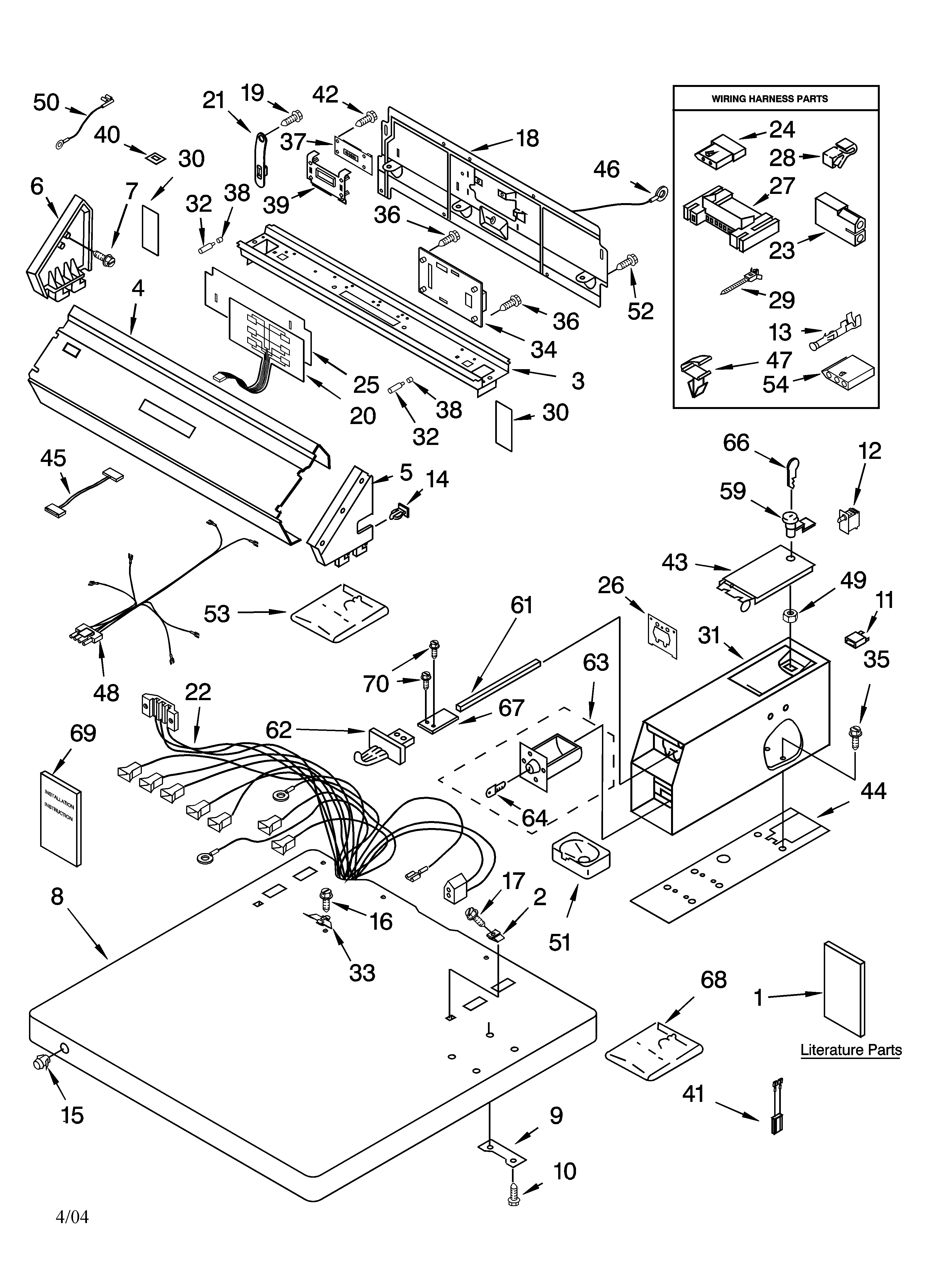 Top and console parts