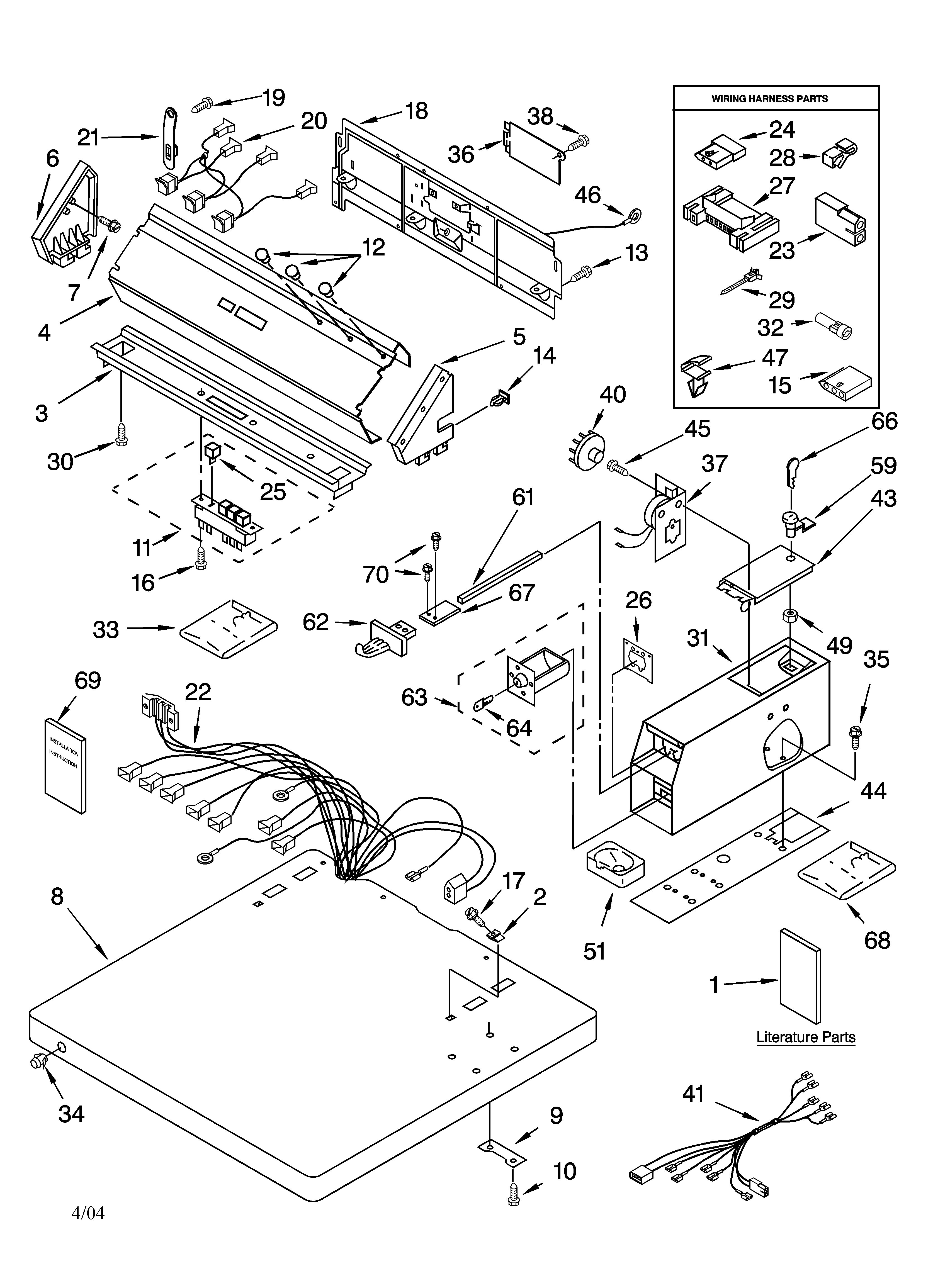 Top and console parts