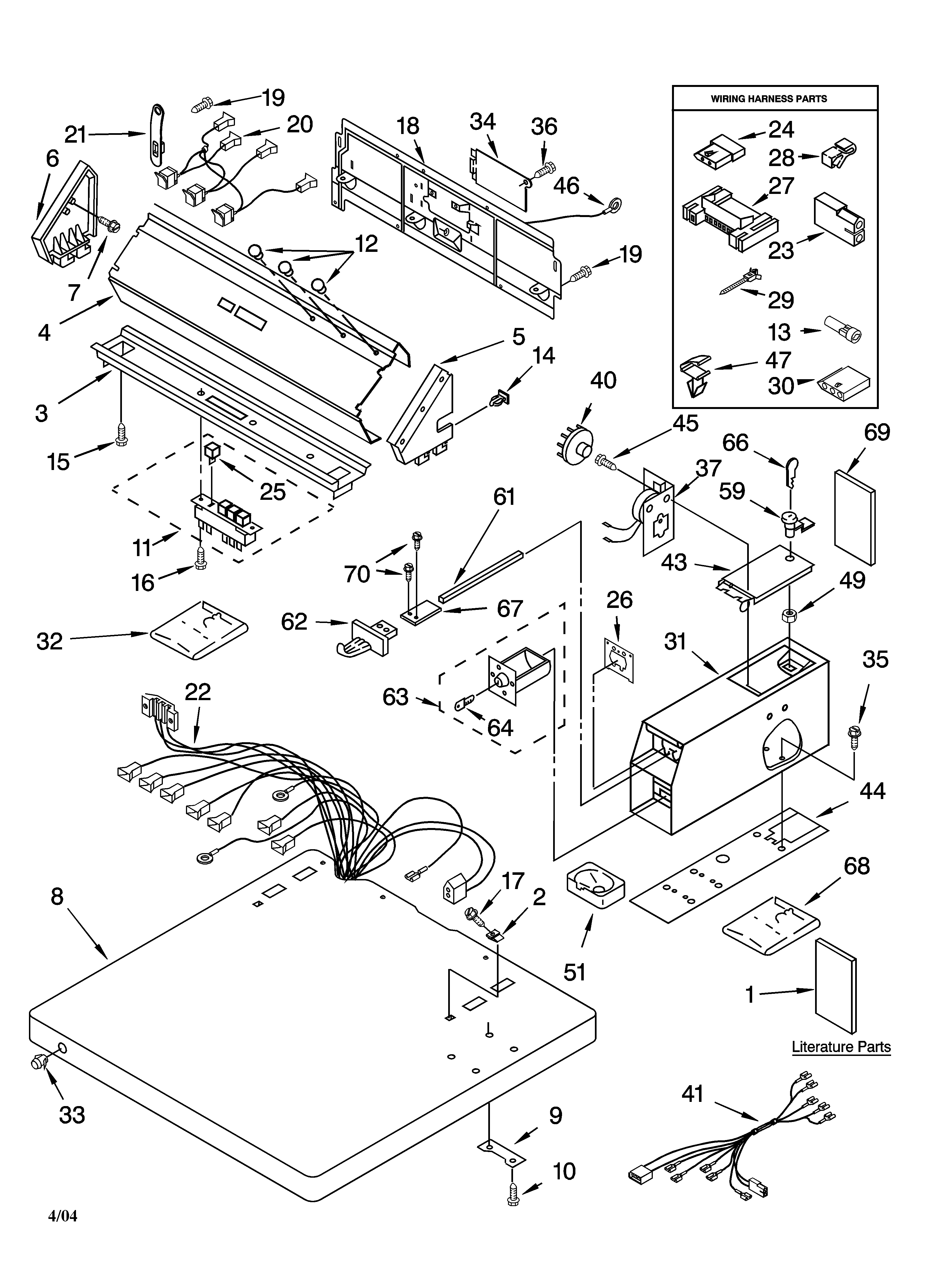 Top and console parts