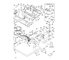 Whirlpool CGE2761KQ2 top and console parts diagram