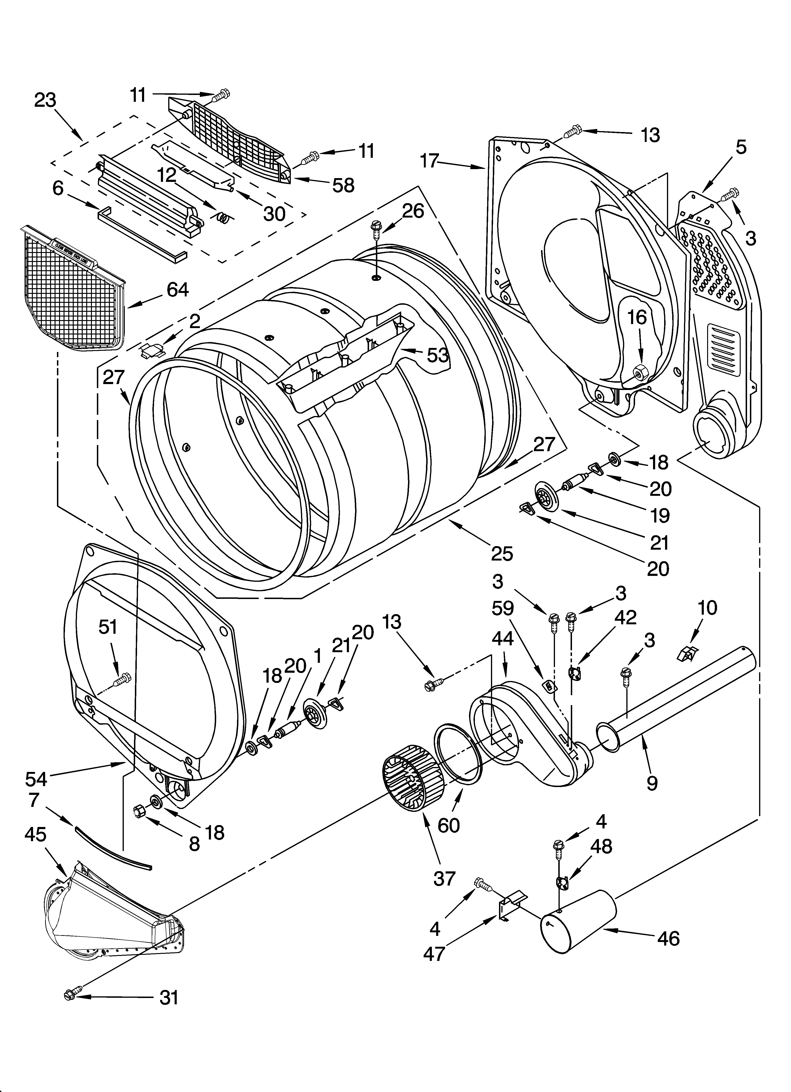 Bulkhead parts and optional parts (not included)