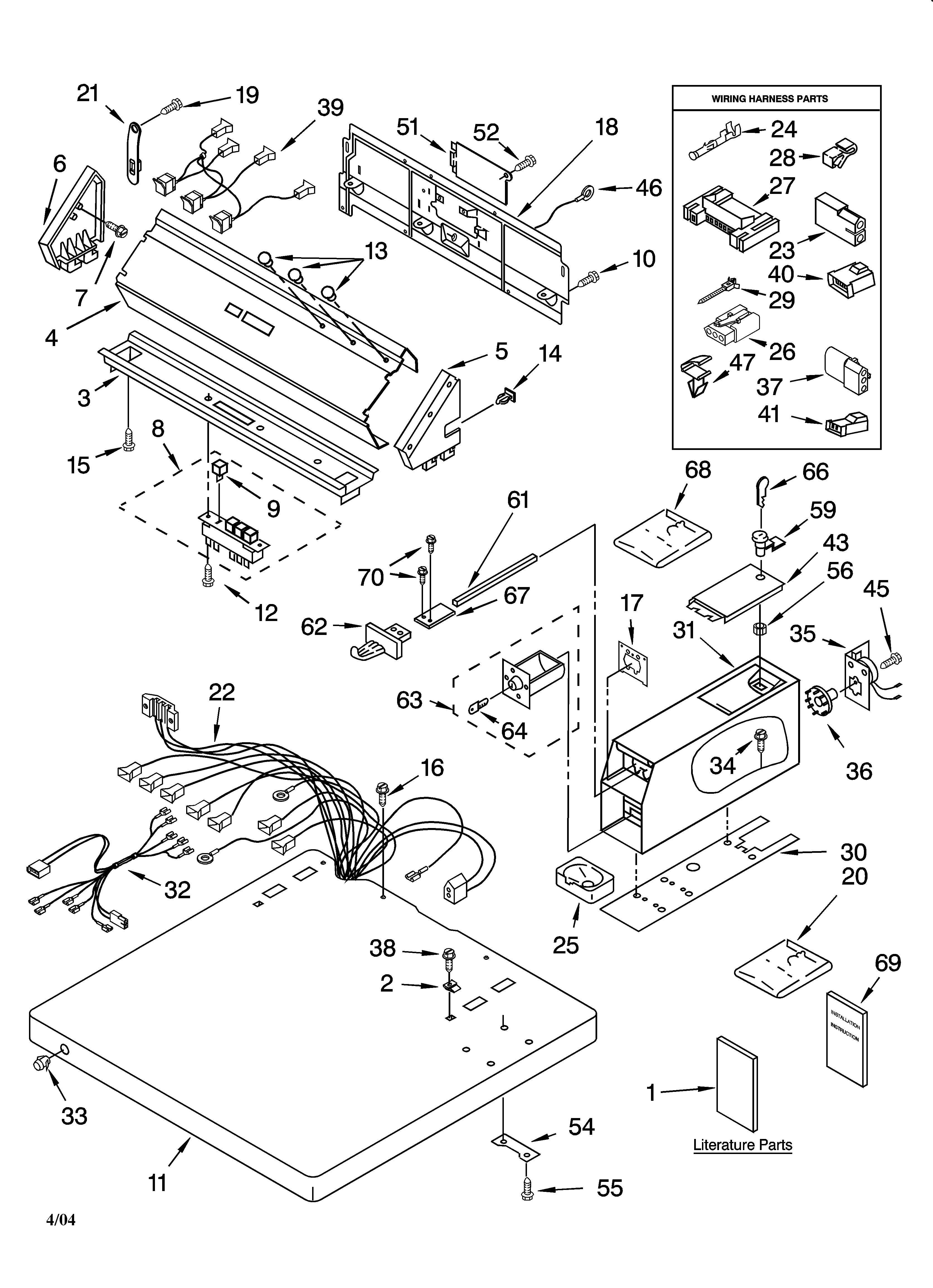 Top and console parts