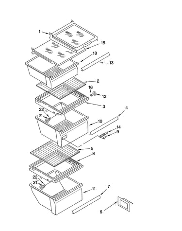 Refrigerator shelf parts