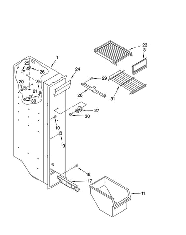 Freezer liner parts