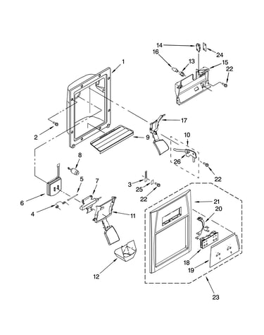 Dispenser front parts