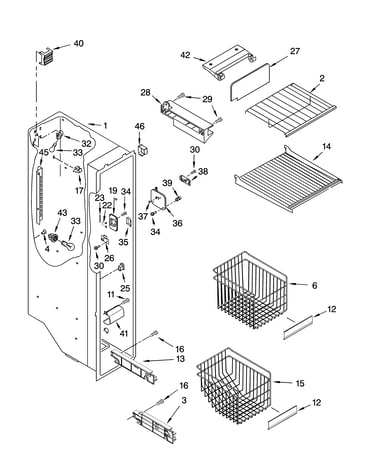 Freezer liner parts
