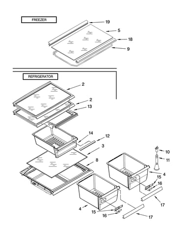 Shelf parts, optional parts