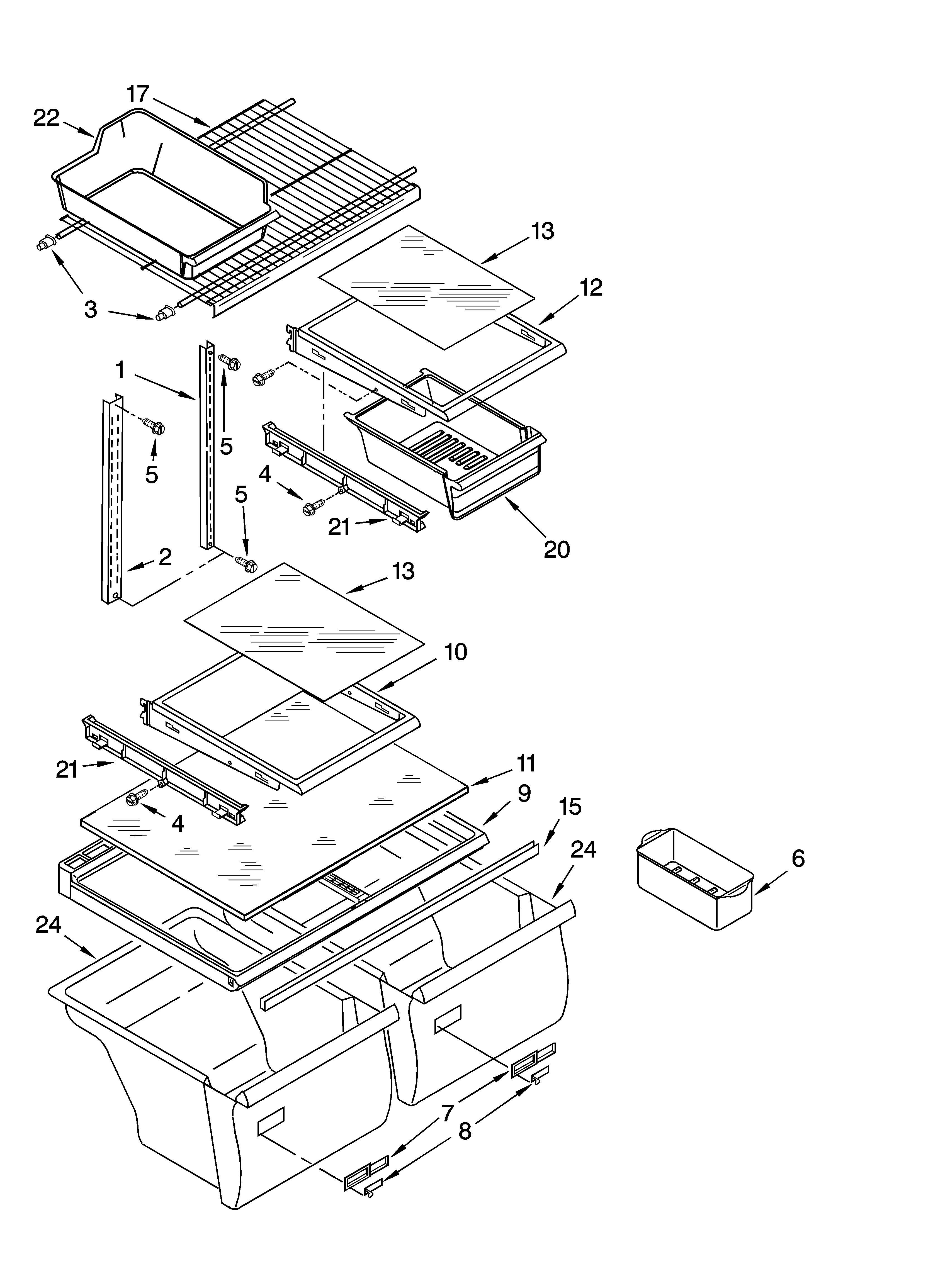 Shelf parts