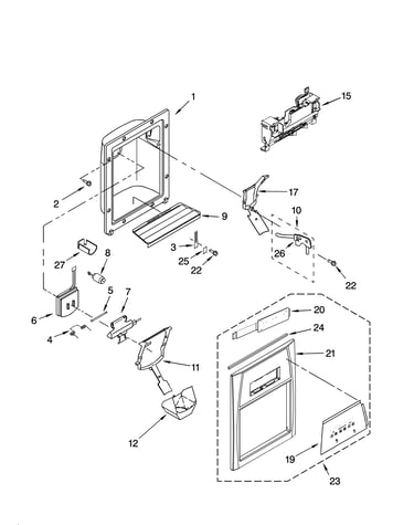Dispenser front parts