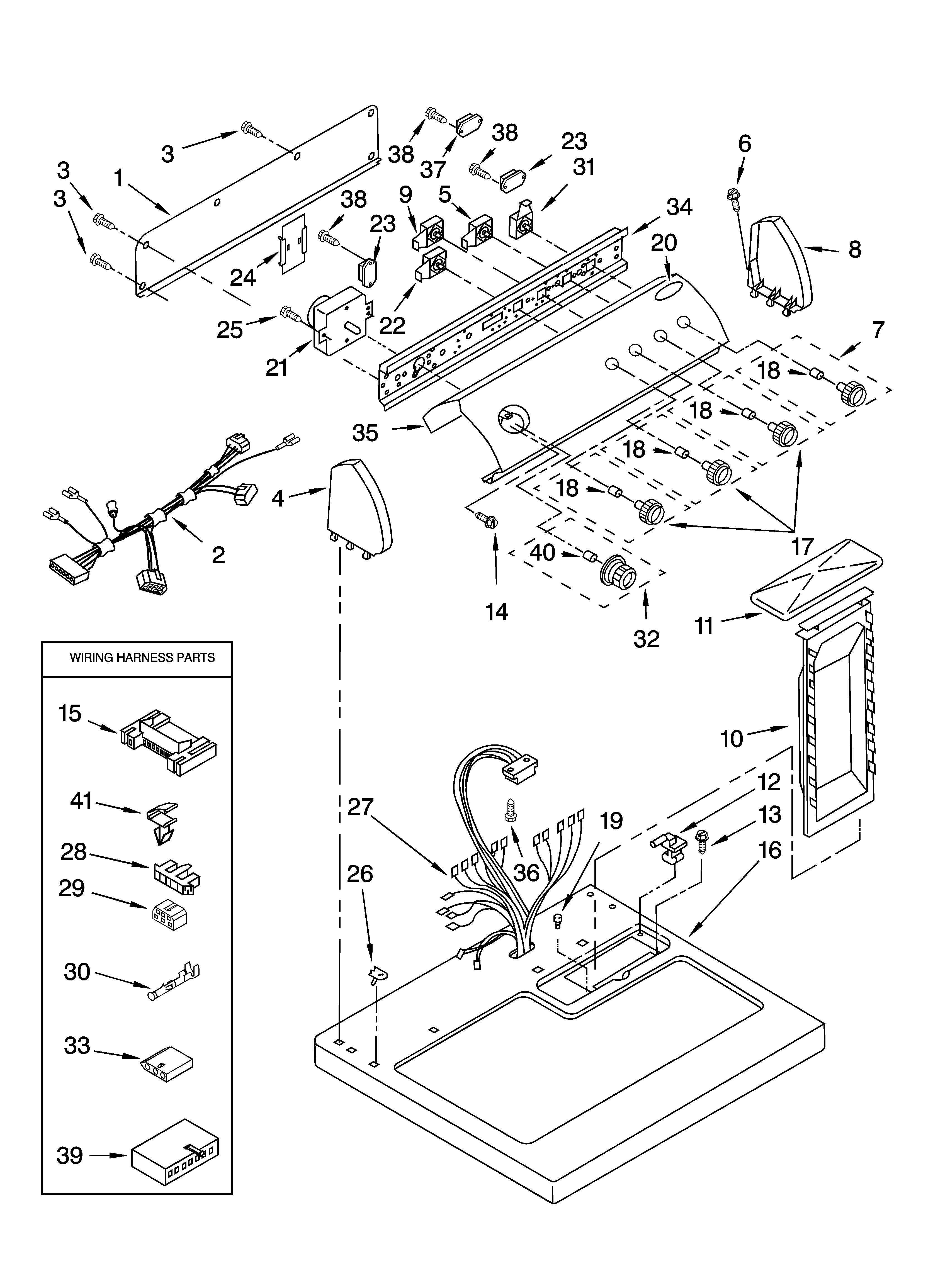 Top and console parts