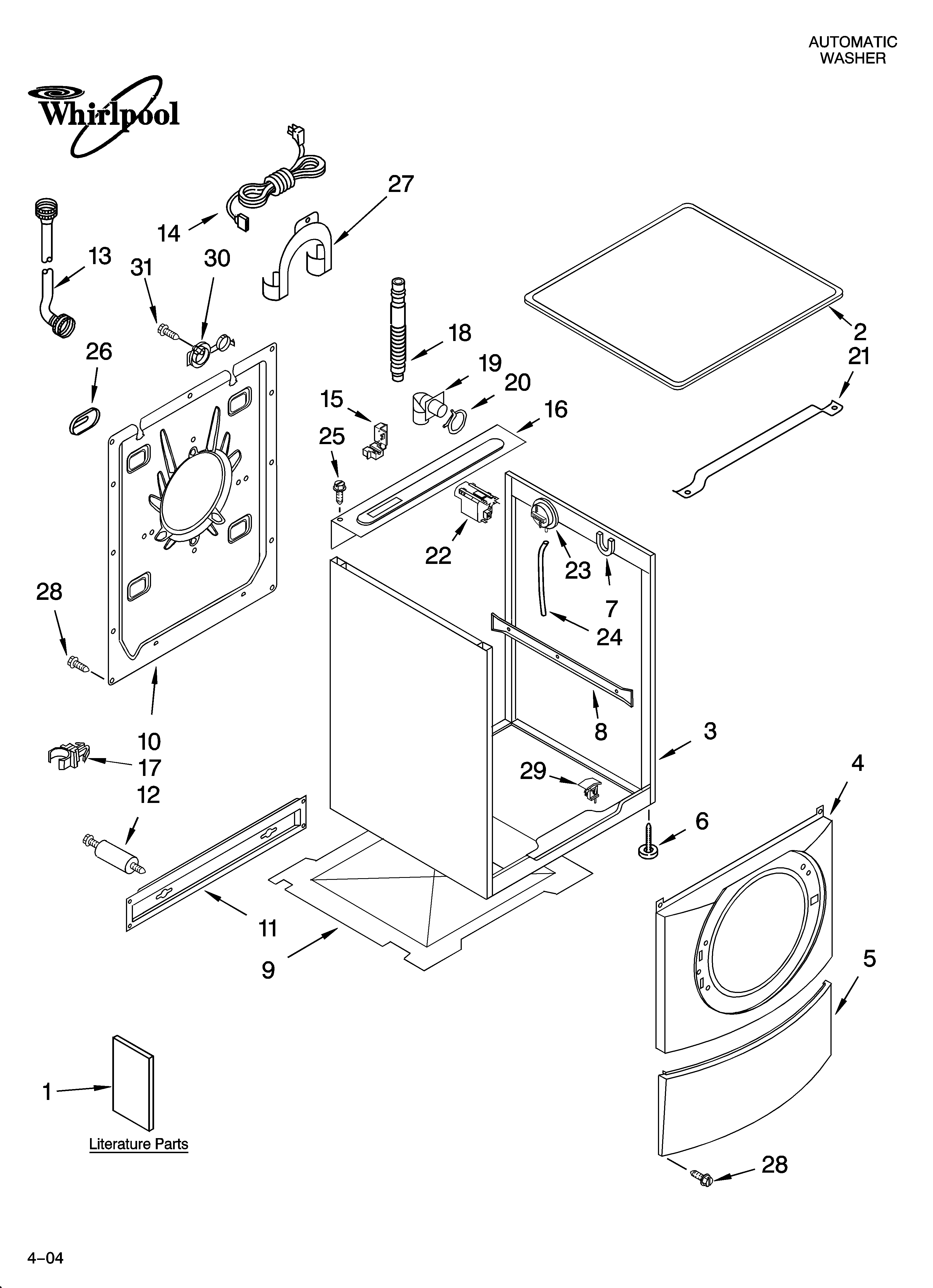 TOP AND CABINET PARTS