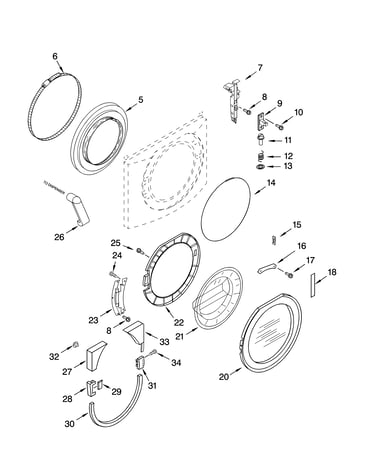 Door and latch parts
