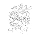 Whirlpool GI1500PHW6 evaporator ice cutter grid and water parts diagram
