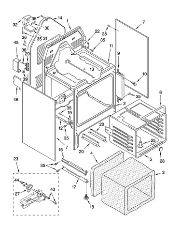 Oven chassis parts