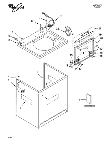 Top and cabinet parts