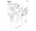 Whirlpool GSX9750PG0 top and cabinet parts diagram