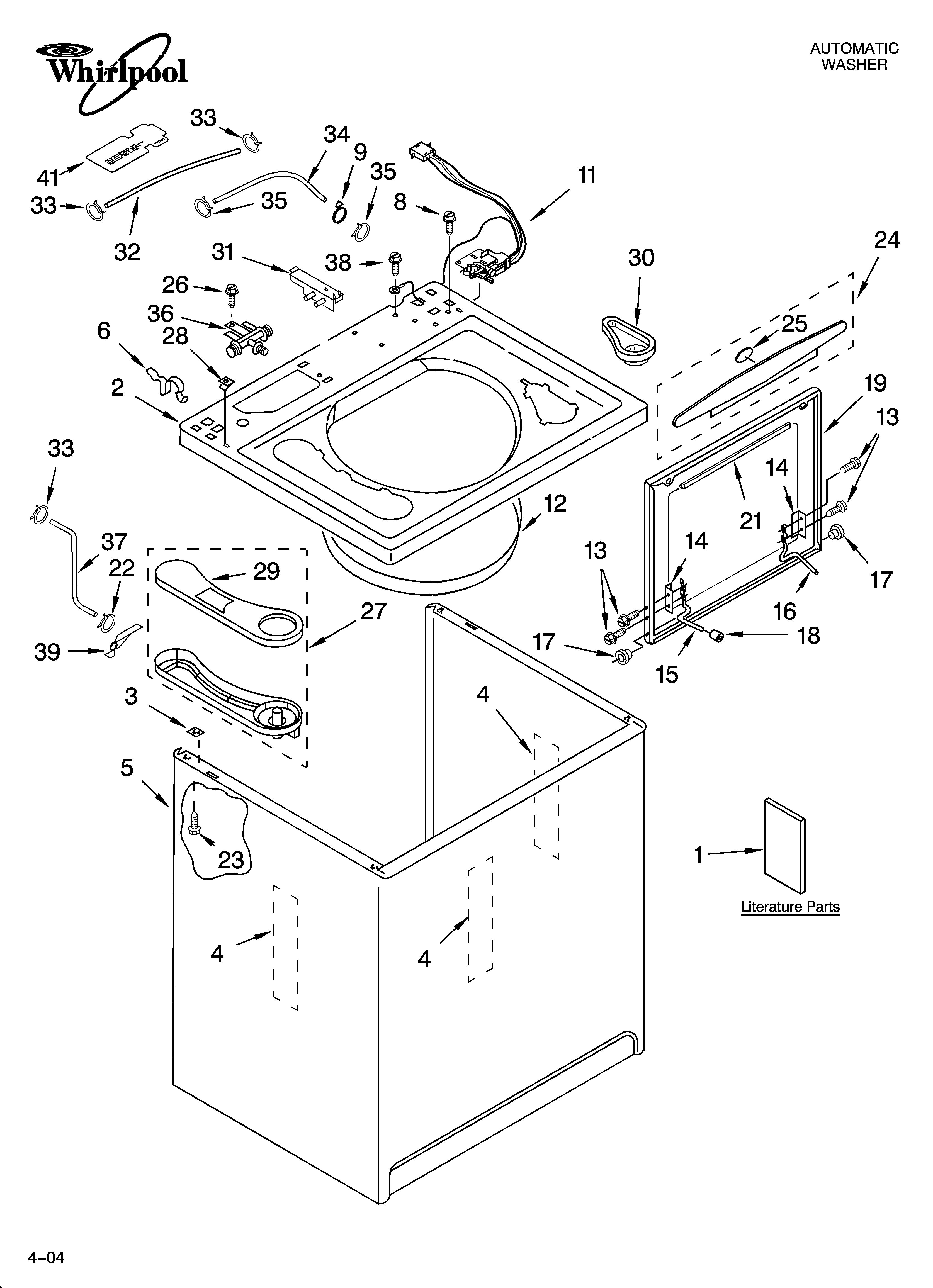 Top and cabinet parts