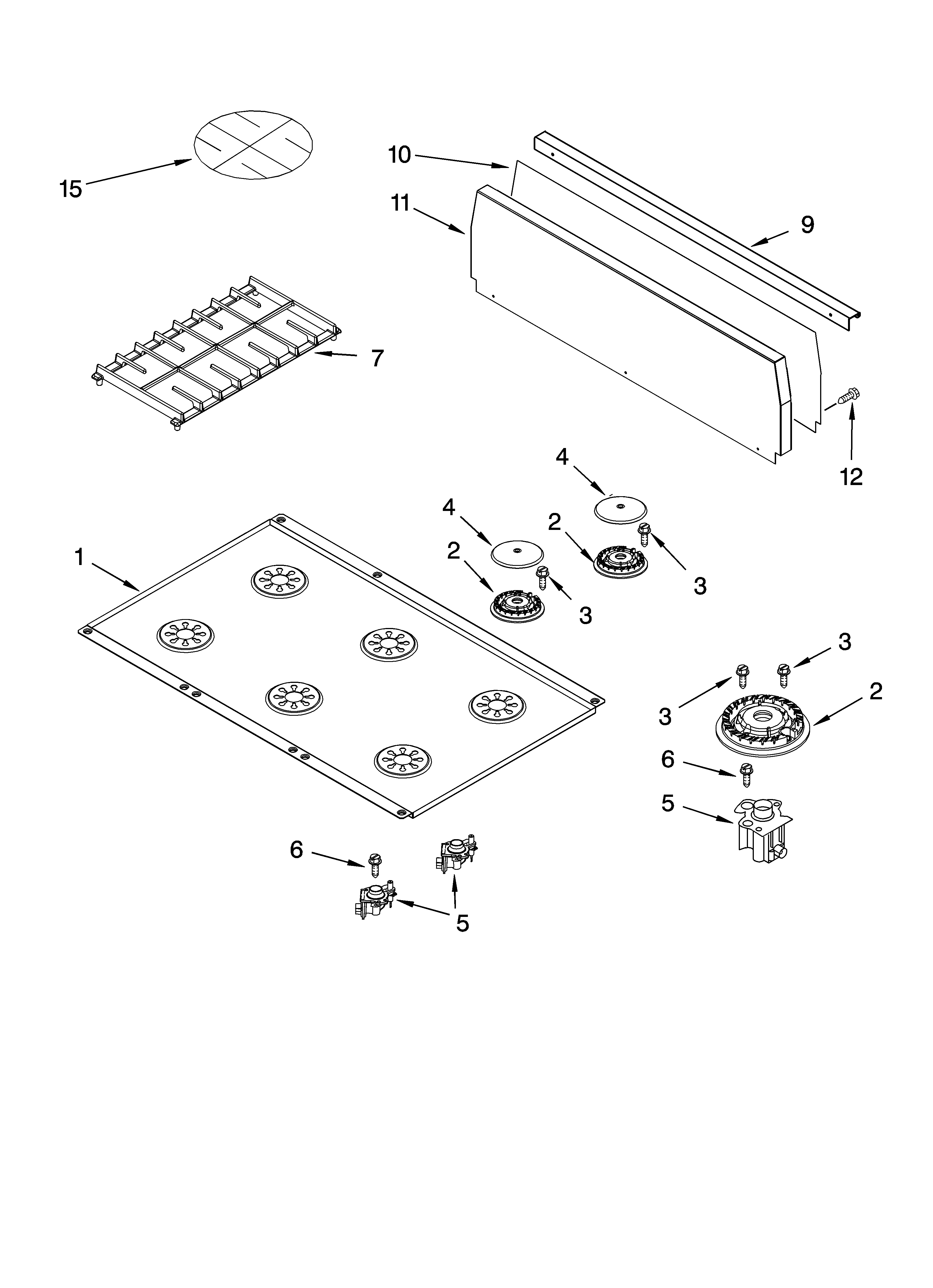 Cooktop parts