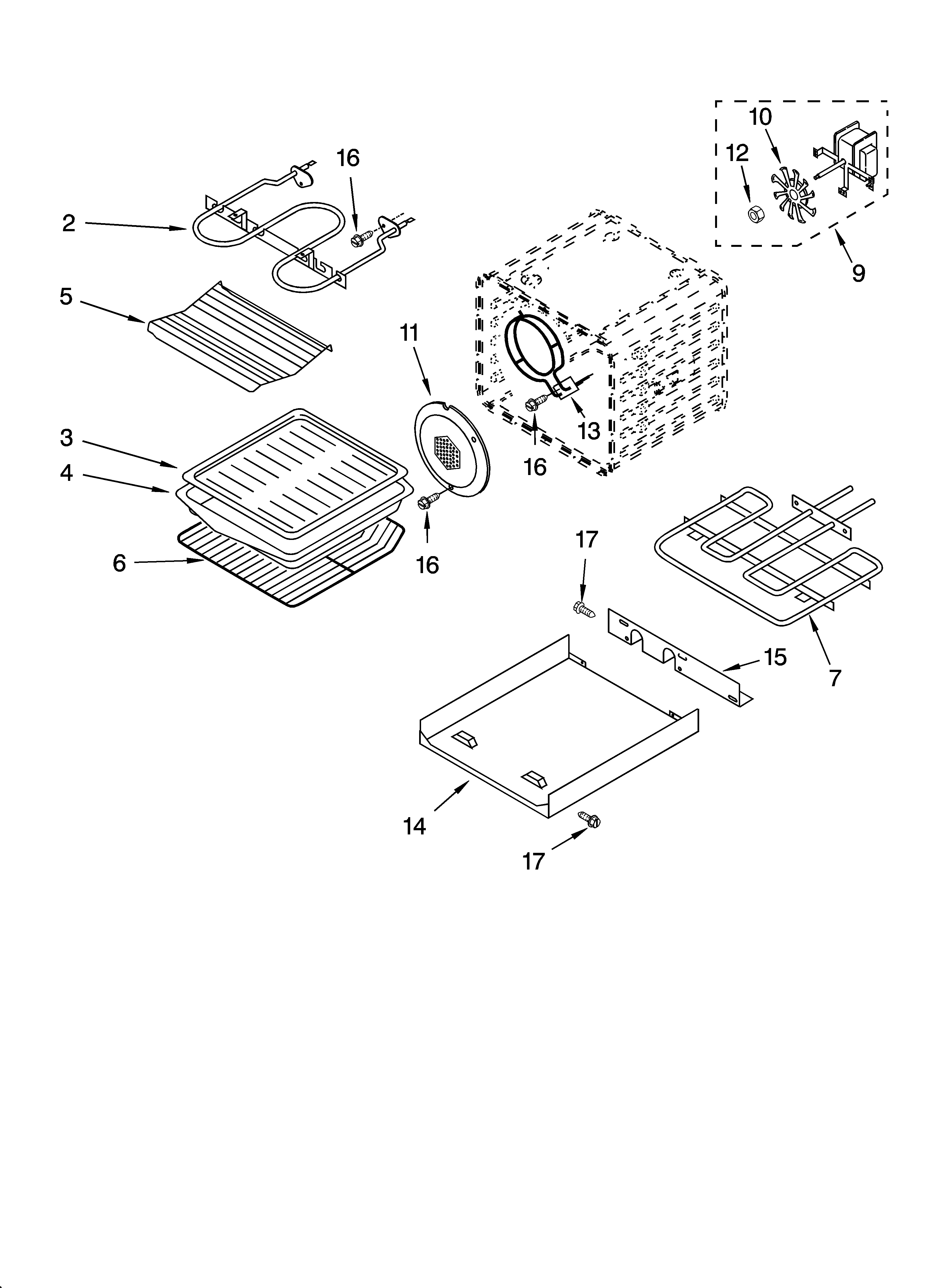 Internal oven parts
